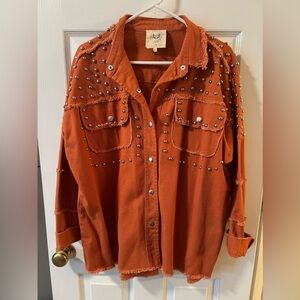 Fantastic Fawn studded jacket - orange